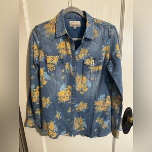Overland Floral Denim Shirt